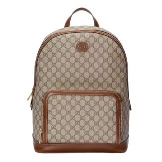 Beige Gucci Backpack With Interlocking G