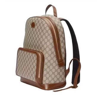 Beige Gucci Backpack With Interlocking G