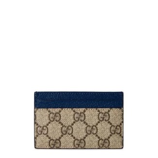 Beige GG Monogram Card Holder