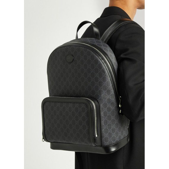 Black Gucci Backpack With Interlocking G