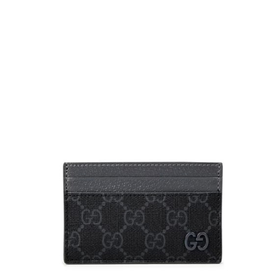 Black GG Monogram Card Holder