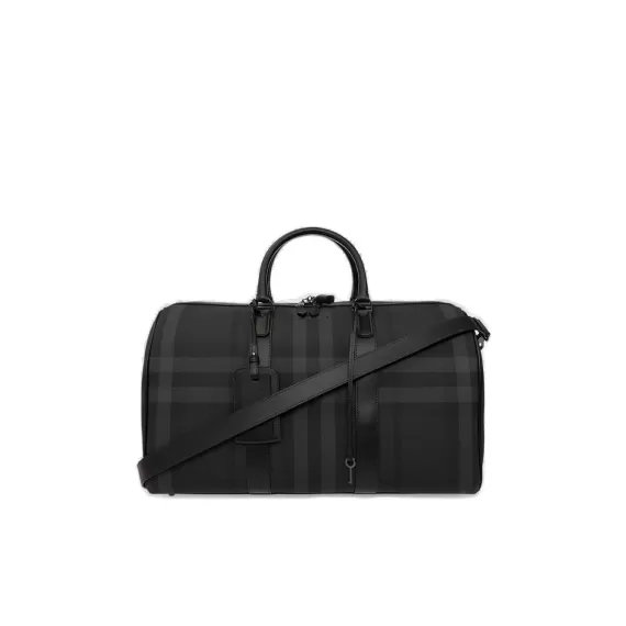 Burberry Checked Zipped Duffel Bag