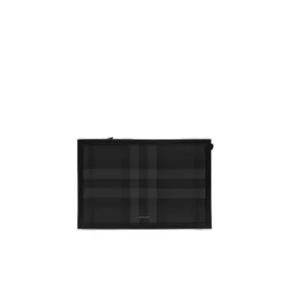 Burberry Frame Logo Plaque Checked Clutch Bag