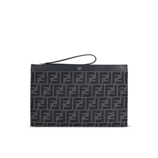 Fendi FF Jacquard Flat Medium Pouch