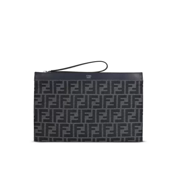 Fendi FF Jacquard Flat Medium Pouch