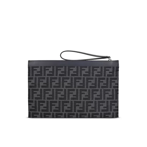 Fendi FF Jacquard Flat Medium Pouch