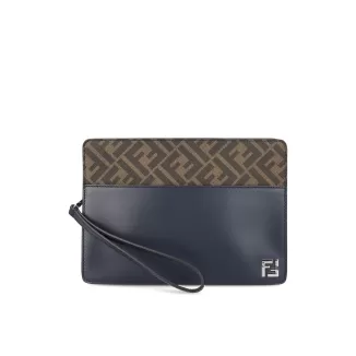 Fendi Squared FF Standing Clutch Bag