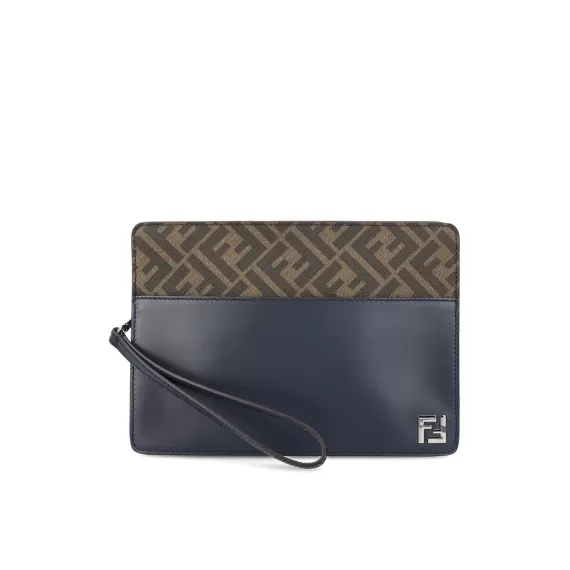 Fendi Squared FF Standing Clutch Bag