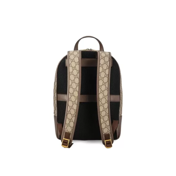 Gucci Logo Plaque Monogrammed Backpack