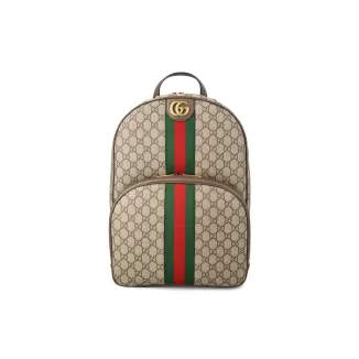 Gucci Logo Plaque Monogrammed Backpack