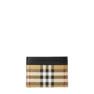 Burberry Check leather card holder