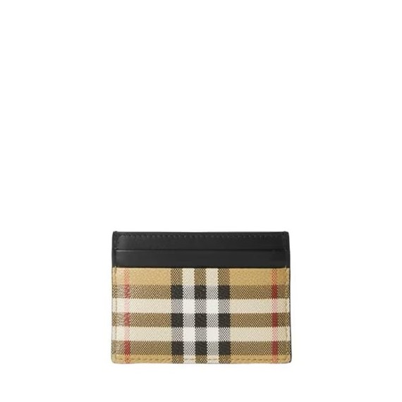 Burberry Check leather card holder