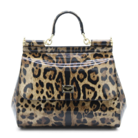 Dolce & Gabbana Kim Leopard-Printed Medium Sicily Bag