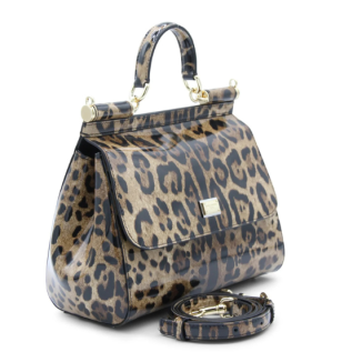 Dolce & Gabbana Kim Leopard-Printed Medium Sicily Bag