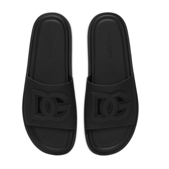 Dolce & Gabbana logo-embossed open-toe slides