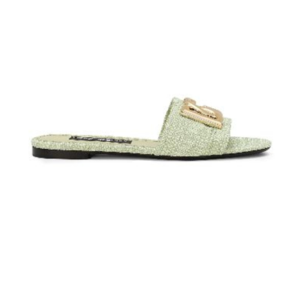 Dolce&Gabbana DG raffia slides