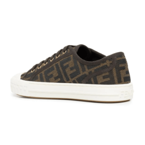 Fendi Domino FF jacquard fabric low-tops