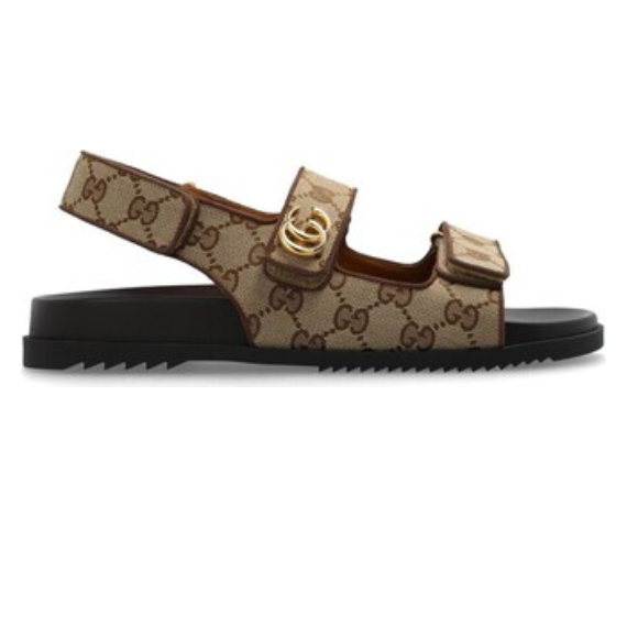 Gucci Double G canvas sandals