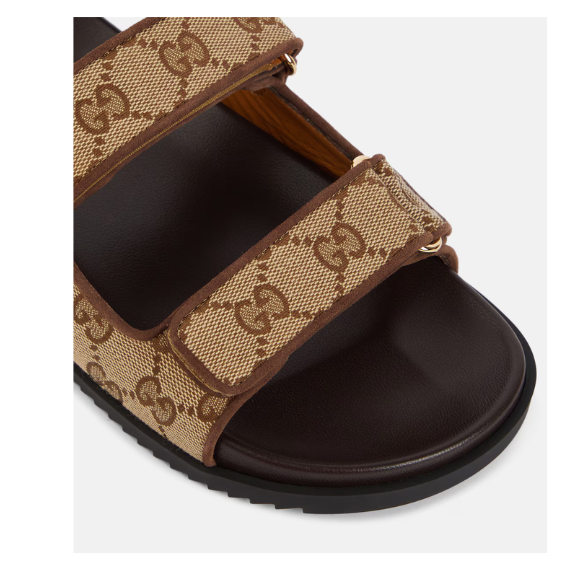 Gucci Double G canvas sandals