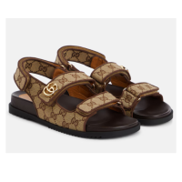 Gucci Double G canvas sandals