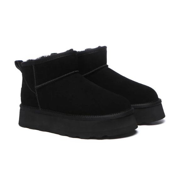 UGG CLASSIC ULTRA MINI PLATFORM BLACK